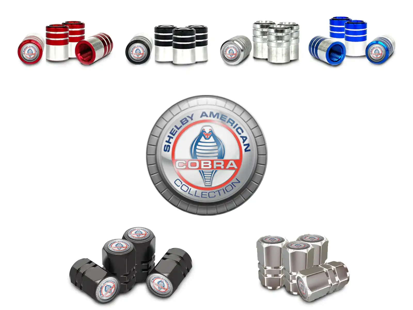Shelby Caps Valve Roues Voitures Sport Max